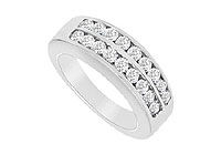 Diamond Wedding Band : 14K White Gold - 0.50 CT Diamonds