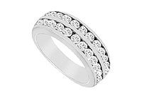 Diamond Wedding Band : 14K White Gold - 1.00 CT Diamonds