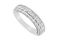 Diamond Wedding Band : 14K White Gold - 2.00 CT Diamonds