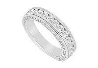 Diamond Wedding Band : 14K White Gold - 1.00 CT Diamonds