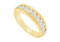 Diamond Wedding Band : 14K Yellow Gold - 1.00 CT Diamonds