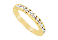 Diamond Wedding Band : 14K Yellow Gold - 0.50 CT Diamonds