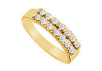 Diamond Wedding Band : 14K Yellow Gold - 0.50 CT Diamonds