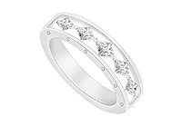Diamond Wedding Band : 14K White Gold - 2.10 CT Diamonds