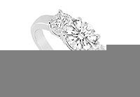 Three Stone Diamond Ring : 14K White Gold - 1.50 CT Diamonds