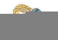 Blue Diamond Ring : 14K Yellow Gold - 0.50 CT Diamonds