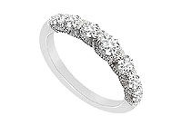 Diamond Ring : 14K White Gold - 0.75 CT Diamonds