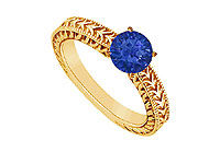 Sapphire Ring : 14K Yellow Gold - 0.50 CT TGW