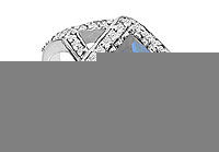 Diffuse Sapphire and Cubic Zirconia Ring : 10K White Gold - 3.25 CT TGW