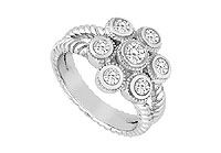 Diamond Ring : 14K White Gold - 0.25 CT Diamonds