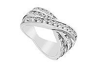 Diamond Ring : 14K White Gold - 1.25 CT Diamonds