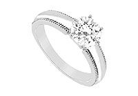 Diamond Ring : 14K White Gold - 0.50 CT Diamond