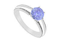 Tanzanite Ring : 14K White Gold - 1.00 CT TGW