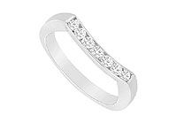 Diamond Wedding Band : 14K White Gold - 0.15 CT Diamonds