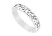 Diamond Wedding Band : 14K White Gold - 0.50 CT Diamonds