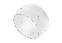 10MM Half Round Wedding Band with Diamonds : 14K White Gold - 0.10 CT TDW