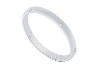 2MM Comfort Fit Half Round Wedding Band with Diamonds : Platinum - 0.05 CT TDW