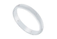2.5MM Comfort Fit Half Round Wedding Band with Diamonds : Platinum - 0.05 CT TDW