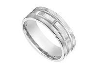 8MM Comfort Fit Braid Design Wedding Band : 14K White Gold