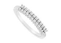 Diamond Wedding Band Ring : 14K White Gold - 0.25 CT Diamonds