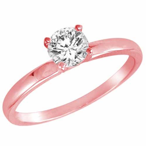 1 ct. Round Diamond Solitaire Engagement Ring in 14K Rose Gold