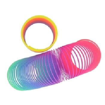 3"" Rainbow Colored Plastic Spring Case Pack 72