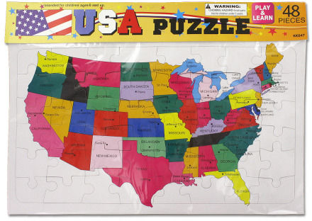 U.S. Puzzle For Children Case Pack 24