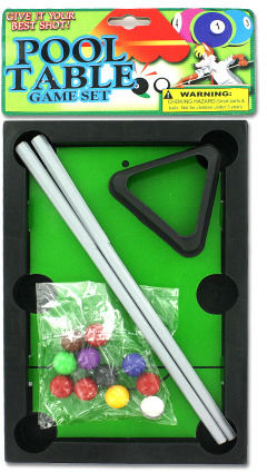 8.5""x5.75"" Miniature Pool Table Set Case Pack 24