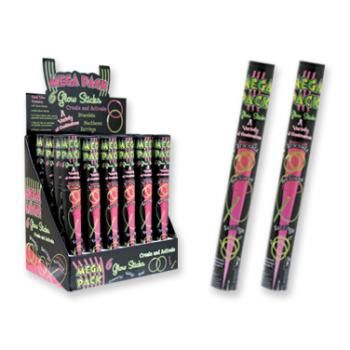 Mega Pack - 6 Glow Sticks w/Counter Display Case Pack 72