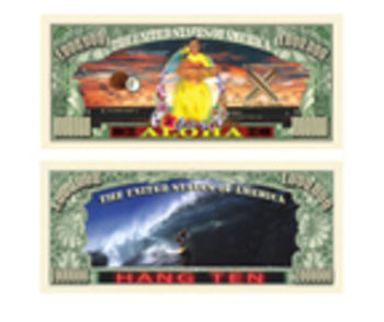 Aloha (Hawaiian) Million Dollar Bill Case Pack 100