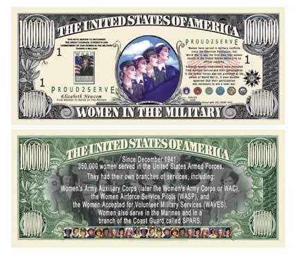 Women In The Military Commemorative Million Dollar Case Pack 100