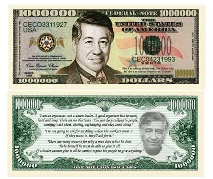 Cesar Chavez Million Dollar Bill Case Pack 100