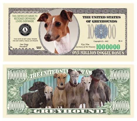 Greyhound Million Dollar Bill Case Pack 100