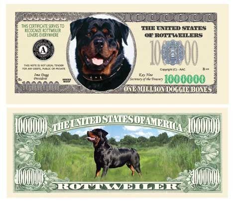 Rottweiler Million Dollar Bill Case Pack 100