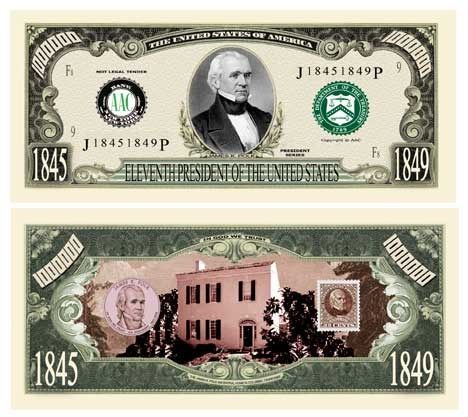 James Polk Million Dollar Bill Case Pack 100