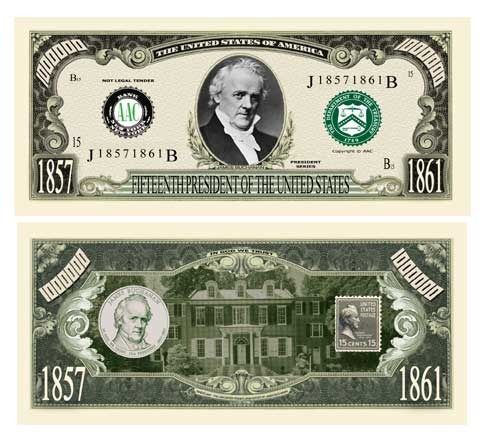 James Buchanan Million Dollar Bill Case Pack 100