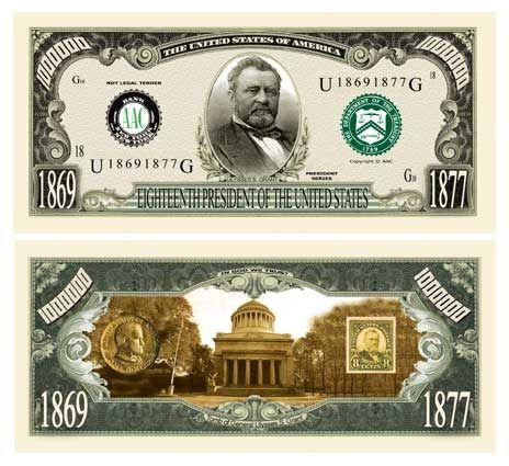 Ulysses S. Grant Million Dollar Bill Case Pack 100