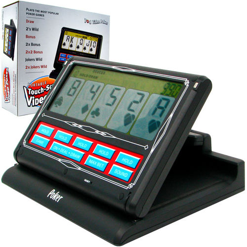 Portable Video Poker Touch-Screen 7 in 1 - Black & White