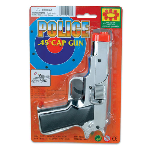 6.75"" Chrome Plated Cap Pistol Case Pack 12