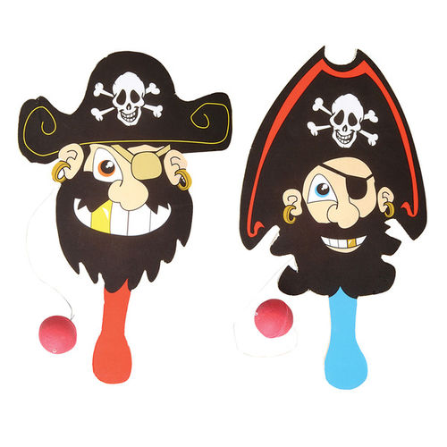 9"" PIRATE PADDLE BALL Case Pack 12
