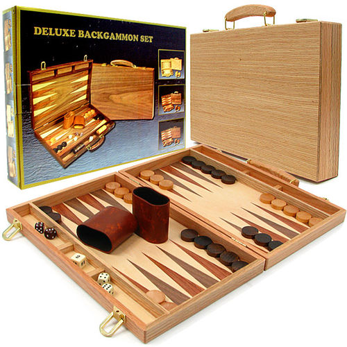 Deluxe Wooden Backgammon Set