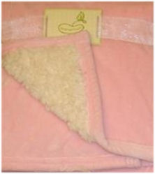 Micro Mink Reversing to Sherpa Crib Throw Pink