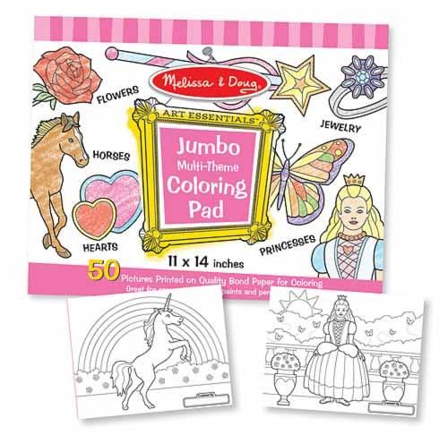 Jumbo Coloring Pad - Pink (11"" x 14"")