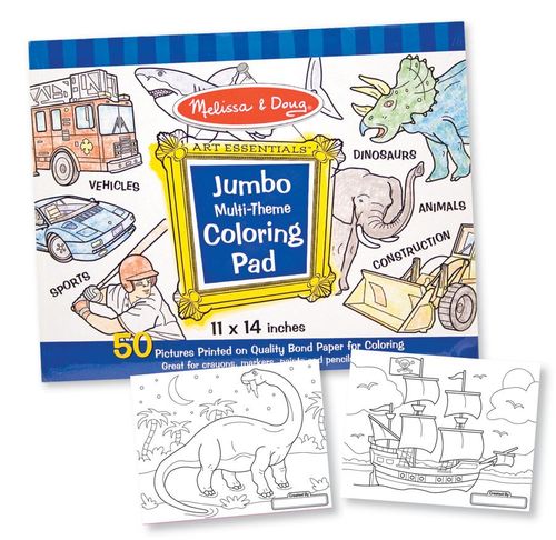 Jumbo Coloring Pad - Blue (11"" x 14"")