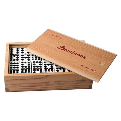 Premium Set of 55 Double Nine Dominoes w/ Wood Case