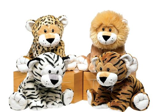 9.5"" 4 Asst. Bean Bag Jungle Animals Case Pack 24