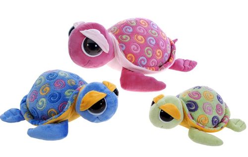 12"" 3 Assorted Big Eyes Swirl Turtles Case Pack 36