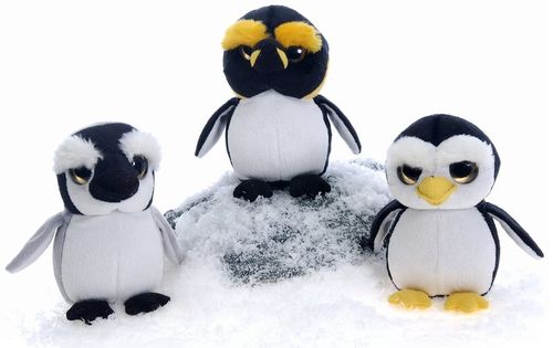 5.5"" 3 Assorted Big Eyes Plush Baby Penguins Case Pack 36