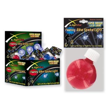 X-Light Flashing Bike Spoke Light Case Pack 72