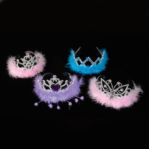 4"" Feather Tiara Case Pack 12